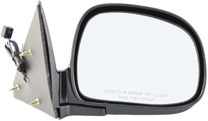 Power Mirror for Chevrolet Blazer (1998-1998)/GMC Jimmy (1999-2000), Right Passenger Side, Manual Folding, Non-Heated, Paintable, without Auto Dimming, Blind Spot Detection, Memory, and Signal Light, Replacement
