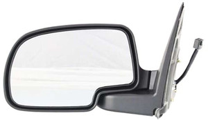 Mirror for Chevrolet Silverado/GMC Sierra 1999-2002, Left Driver Side, Non-Towing, Power Adjustable, Manual Folding, Non-Heated, Paintable, Replacement
