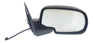 Mirror for Chevrolet Silverado/GMC Sierra 1999-2002, Right Passenger, Non-Towing, Power Operated, Manual Folding, Non-Heated, Paintable, Replacement