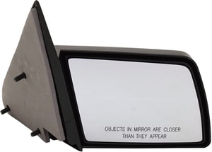 Manual Adjust Mirror for Chevrolet/GMC C/K Full Size Pickup 1988-2002, Right Passenger, Non-Towing, Manual Folding, Non-Heated, Paintable, Without Auto Dimming, Blind Spot Detection, Memory, and Signal Light, Replacement
