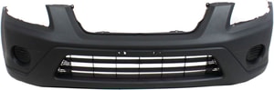 Front Bumper Cover for 2005-2006 Honda CR-V, Textured, EX/LX Models, Designed for Vehicles Built in Japan/UK, Without Fog Light Holes, Replacement