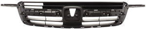 Textured Gray Shell and Insert Plastic Grille for Honda CR-V 2002-2004, without Chrome Moulding, Replacement
