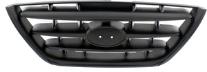 Grille for 2004-2006 Hyundai Elantra, Painted Black Shell and Insert with Fog Lights, Replacement
