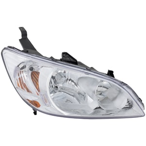 Right Passenger Headlight for Honda Civic 2004-2005, Lens and Housing, Halogen, Coupe/Sedan, Replacement