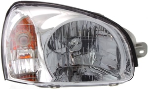 Headlight Assembly for Hyundai Santa Fe 2003, Right Passenger Side, Halogen, From March 3, 2003 to July 14, 2003, Replacement