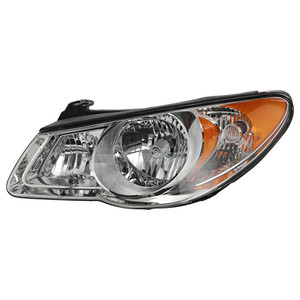 Headlight Assembly for 2007-2009 Hyundai Elantra Sedan, Left Driver, Halogen, Replacement