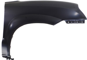 Front Fender for Hyundai TUCSON 2005-2009, Right Passenger, Primed (Ready to Paint), 2.0L Engine, without Signal Light and Side Cladding Hole, Replacement