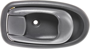 Front Interior Door Handle for Hyundai Elantra 1999-2000, Right Passenger, Light Gray, Plastic, Also Fits Rear, Replacement