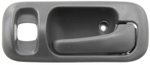 Front Interior Door Handle for Honda ODYSSEY 1995-1998, CR-V 1997-2001, Right Passenger, Gray (Big Clip), Plastic, with Lock Hole, Replacement