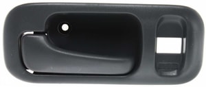 Front Interior Door Handle for Honda Odyssey 1995-1998/CR-V 1997-2001, Left Driver, Gray (Big Clip), Plastic, with Lock Hole, Replacement