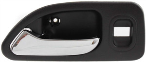 Rear Interior Door Handle for Honda Accord 1994-1997, Left Driver, Chrome Gray, Sedan/Wagon, Replacement