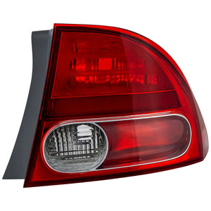 Tail Light for Honda Civic 2006-2008, Right Passenger Side, Outer Lens and Housing, Sedan, Replacement