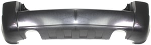Rear Bumper Cover for Hyundai Tucson 2005-2009, Primed (Ready to Paint), 2.7L Engine, with Dual Exhaust Holes, without Sensor Holes, without Garnish, Replacement
