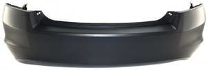Rear Bumper Cover for 2008-2012 Honda Accord Sedan, 4 Cylinder, Primed (Ready to Paint), with Single Exhaust Hole, Replacement