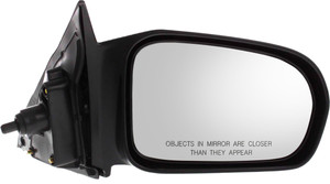 Manual Remote Mirror for Honda Civic 2001-2004, Right Passenger, Non-Folding, Non-Heated, Textured, Without Auto Dimming, Blind Spot Detection, Memory, and Signal Light, DX Model, Coupe, Replacement