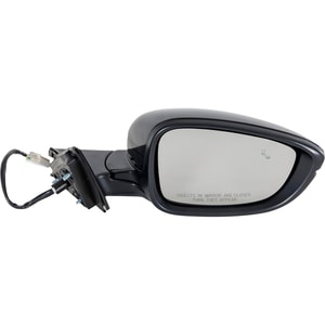 Right Passenger Side Mirror for Honda Accord 2018-2022, Heated, Power Adjustable, Manual Folding, Paintable, with In-Housing Signal Light, Blind Spot Detection in Glass, Puddle Light, Auto-Dimming, No Memory Function, Replacement