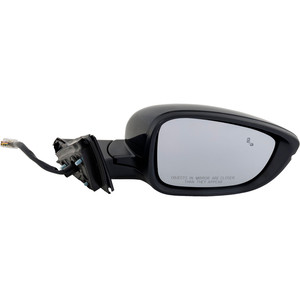 Right Passenger Mirror for Honda Accord 2018-2022, Power, Manual Folding, Heated, Paintable, with In-housing Signal Light, Blind Spot Detection in Glass, without Memory, Puddle Light, Auto-Dimming, Replacement