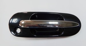 Front Right Passenger Outer Door Handle for 1997 - 2001 Honda CR-V LX, Exterior, Black/Chrome,  72140ST0003-PFM, Replacement