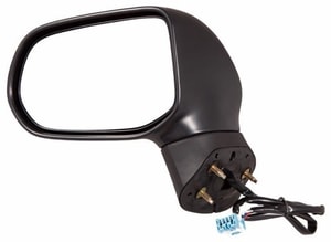 Left Driver Outside Side View Mirror Assembly for 2008 - 2009 Honda Civic EX-L Sedan, Heated; USA/Canada Built; Black (Code B92P); Primed to Match (PTM);  76250SNEA22ZC Replacement