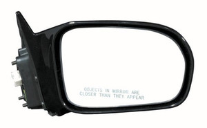 Right Passenger Side View Mirror Assembly for 2001 - 2005 Honda Civic EX 2 Door Coupe, Outside Mirror with Cover, Glass, Power Remote, Black - Paint to Match,  76200S5PA21ZA, Replacement