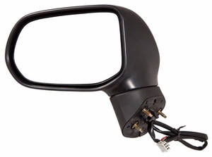 Left Driver Outside Rear View Mirror Glass for 2006-2011 Honda Civic EX 4 Door Sedan + LX 4 Door Sedan, Nighthawk Black, Japan Built,  76250SNAA01ZC, B92P Code, Replacement