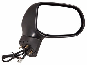 Right Passenger Outside Rear View Mirror Glass for 2006 - 2011 Honda Civic EX 4 Door Sedan, LX 4 Door Sedan,  76200SNAA01ZC, Nighthawk Black, Code B92P, Japan Built, Replacement