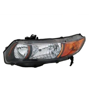 Left Driver Headlight Assembly for 2006 - 2009 Honda Civic, Front Assembly, Replacement Housing, Lens, Cover, Manual Transmission, 6 Speed Transmission, Composite,  33151SVBA01