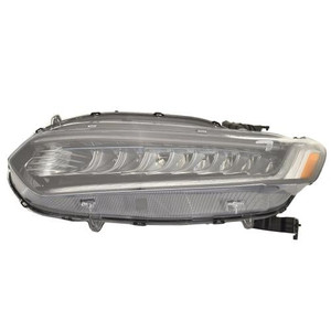 Headlight Assembly for 2018-2020 Honda Accord Hybrid Touring Model, Left Driver, LED, CAPA-Certified, Replacement