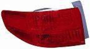 Left Driver Tail Light Assembly for 2005 Honda Accord, 4 Door Sedan and Hybrid Gas Models, Quarter Panel Mounted, Replacement  33551SDAA11
