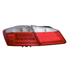 Tail Lamp Replacement Set for 2013-2014 Honda Accord, Right Passenger Rear Light, 4 Pcs, LED Type, Clear Lens,  HO2811283, Replacement