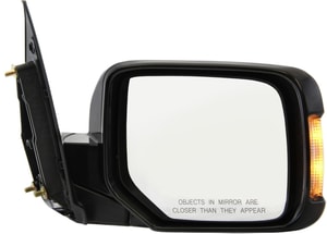 Power Mirror Right Passenger for Honda Pilot 2009-2015, Manual Folding, Non-Heated, Paintable, with Signal Light, without Memory, Replacement