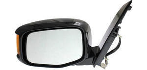 Power Mirror for Honda Odyssey 2011-2013, Left Driver Side, Manual Folding, Heated, Textured, with Memory and Signal Light, Touring Model, Replacement