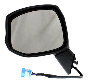 Power Mirror for Honda Civic 2012-2013, Left Driver, Manual Folding, Heated, Textured, Without Auto Dimming, Blind Spot Detection, Memory, and Signal Light, Replacement
