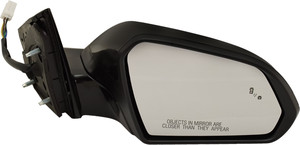 Power Mirror for Hyundai Sonata 2015-2017, Right Passenger, Manual Folding, Heated, Paintable, with Blind Spot Detection and Signal Light, without Memory, Replacement