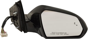 Power Mirror for Hyundai Sonata 2015-2017, Right Passenger, Manual Folding, Heated, Paintable, with Blind Spot Detection, Memory and Signal Light, Replacement
