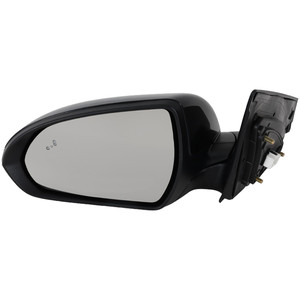 Power Mirror for Hyundai Elantra 2019-2020, Left Driver, Manual Folding, Heated, Paintable, with Blind Spot Glass and In-Housing Signal Light, Memory, without Auto Dimming, USA Built Vehicles, Replacement