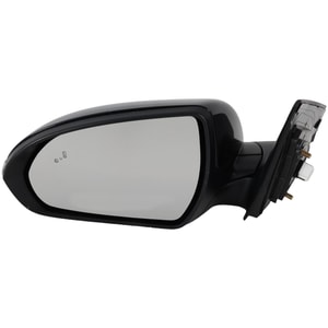 Mirror for Hyundai Elantra 2019-2020, Left Driver, Power Adjustment, Manual Folding, Heated, Paintable, with Blind Spot Glass and In-housing Signal Light, without Auto Dimming and Memory, for Korea Built Vehicle, Replacement