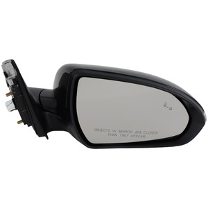 Power Mirror for Hyundai Elantra 2019-2020, Right Passenger, Manual Folding, Heated, Paintable, with Blind Spot Detection, In-housing Signal Light, Memory, without Auto Dimming, Korea Built Vehicle, Replacement