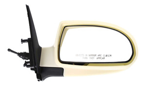 Manual Remote Mirror for Hyundai Elantra 2007-2010, Right Passenger, Manual Folding, Non-Heated, Paintable, without Auto Dimming, Blind Spot Detection, Memory, and Signal Light, Replacement