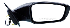 Power Mirror for Hyundai Sonata 2011-2014, Right Passenger, Manual Folding, Heated, Paintable, with Signal Light, Excludes Hybrid Model, Replacement