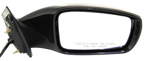 Power Mirror for Hyundai Sonata 2011-2014, Right Passenger Side, Manual Folding, Non-Heated, Paintable, with Signal Light, Excluding Hybrid Model, Replacement