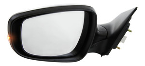Power Mirror for Hyundai Elantra 2011-2013, Left Driver, Manual Folding, Heated, Paintable, In-housing Signal Light, w/o Auto Dimming, Blind Spot Detection, No Memory, Replacement