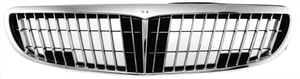Grille for Hyundai I30 2000-2001, Plastic Material, Chrome Shell with Painted Black Insert, Replacement