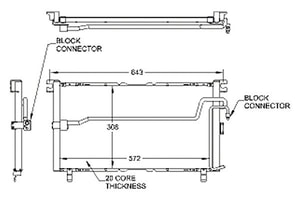 A/C Condenser for 1994 - 1997 Isuzu Amigo,  8970948730, Replacement