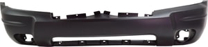 Front Bumper Cover Primed (Ready to Paint), with Fog Light Holes for 2004 Grand Cherokee, Fits Laredo/Limited/Overland/Special Edition Models, Replacement