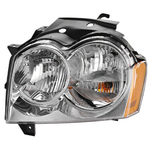 Headlight Assembly for 2005-2007 Jeep Grand Cherokee, Left Driver, Halogen, Replacement