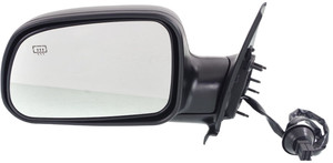 Power Mirror for Jeep Grand Cherokee 1999-2004, Manual Folding, Heated, Textured, Without Memory, 5 Pin Plug, Left Driver, Replacement