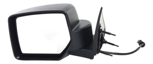 Power Mirror for 2008-2009 Jeep Liberty, Left Driver, Manual Folding, Non-Heated, Textured, without Memory & Prong Connector (8-Hole, 3-Pin Plug), Replacement