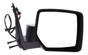 Power Mirror for Jeep Liberty 2008-2012, Right Passenger, Manual Folding, Heated, Textured, without Memory and Prong Connector (with 10-Hole, 5-Pin Plug), Replacement