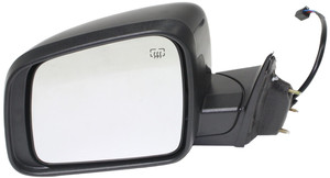Replacement Mirror for Jeep Grand Cherokee WK 2011-2022, Left Driver, Power, Manual Folding, Heated, Paintable, without Auto Dimming, Blind Spot Detection, Memory, Signal Light, Puddle Light